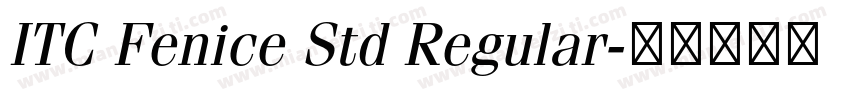 ITC Fenice Std Regular字体转换